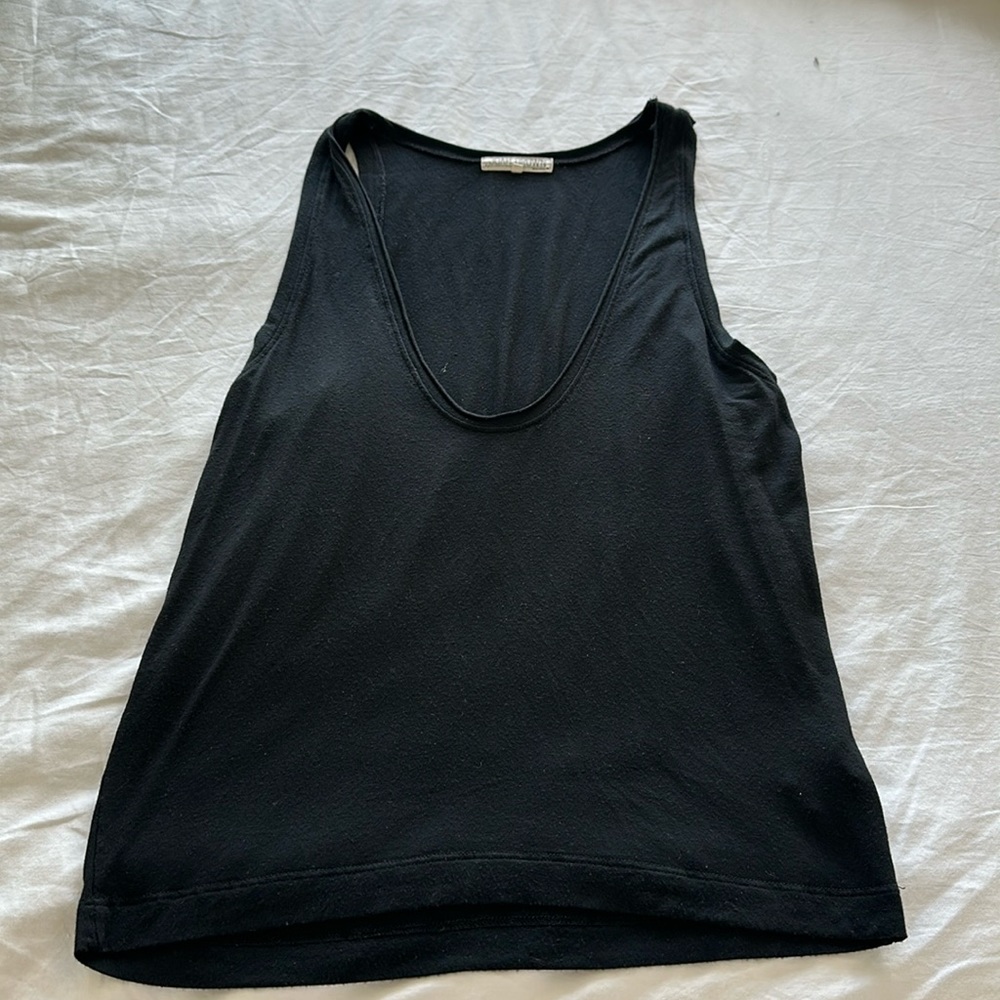 Black tank with v neck